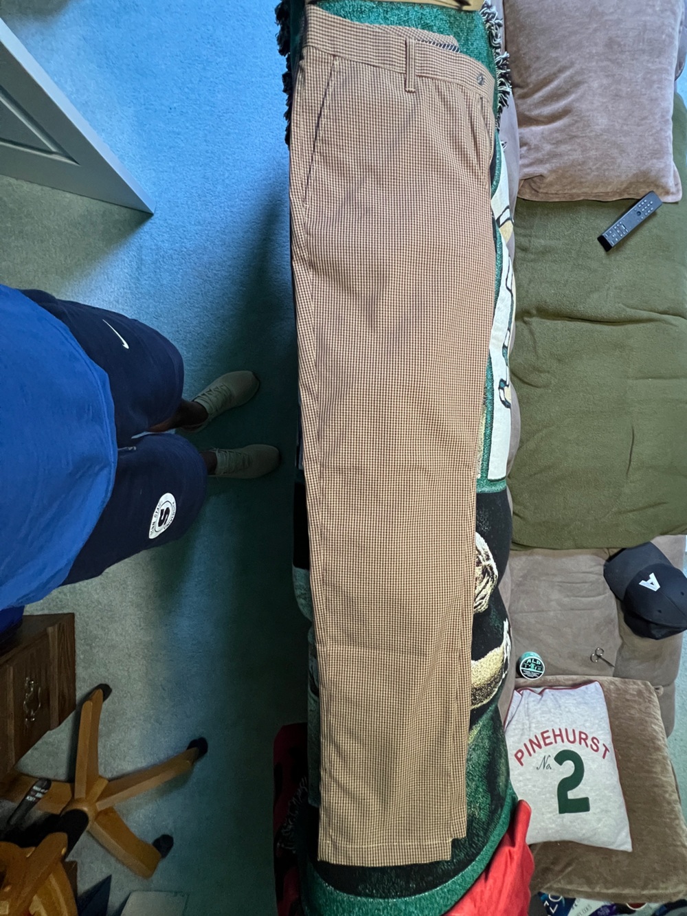 Bonobos Khaki Houndstooth Golf Pants - Slim 33/32